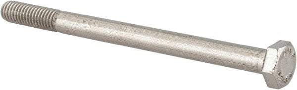 Value Collection - M6x1.00mm Metric Coarse, 80mm Length Under Head Hex Head Cap Screw - Partially Threaded, Grade 18-8 Stainless Steel, Uncoated, 10mm Hex - USA Tool & Supply