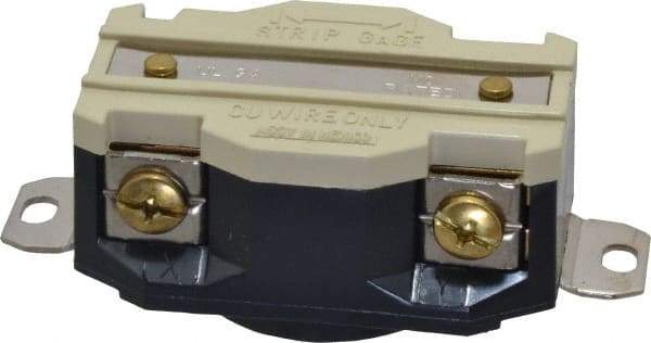 Leviton - 480 VAC, 30 Amp, L16-30R NEMA, Self Grounding Receptacle - 3 Poles, 4 Wire, Female End, Black - USA Tool & Supply