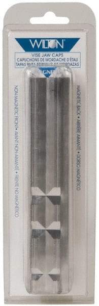 Wilton - 6-1/2" Jaw Width, Aluminum, Vise Jaw Cap - Magnetic Attachment - USA Tool & Supply