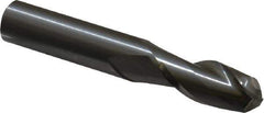 Atrax - 7/16" Diam, 1" LOC, 2 Flute Solid Carbide Ball End Mill - Uncoated, Single End, 2-3/4" OAL, 7/16" Shank Diam - USA Tool & Supply