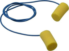 3M - Disposable, Corded, 33 dB, Barrel Earplugs - Yellow, 200 Pairs - USA Tool & Supply