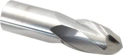 Atrax - 1" Diam, 1-1/2" LOC, 2 Flute Solid Carbide Ball End Mill - Uncoated, Single End, 4" OAL, 1" Shank Diam - USA Tool & Supply