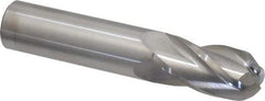 Atrax - 3/4" Diam, 1-1/2" LOC, 4 Flute Solid Carbide Ball End Mill - Uncoated, Single End, 4" OAL, 3/4" Shank Diam - USA Tool & Supply