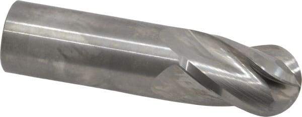 Atrax - 1" Diam, 1-1/2" LOC, 4 Flute Solid Carbide Ball End Mill - Uncoated, Single End, 4" OAL, 1" Shank Diam - USA Tool & Supply
