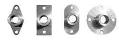 Gibraltar - 5/16" Pin Diam, #6-32 Mounting Hole, Round Flange, Stainless Steel Quick Release Pin Receptacle - 1" Between Mount Hole Center, 0.783" Depth, 15/32" Diam, Grade 303 - USA Tool & Supply