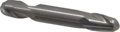 Atrax - 3/8" Diam, 9/16" LOC, 2 Flute Solid Carbide Ball End Mill - Uncoated, Double End, 2-1/2" OAL, 3/8" Shank Diam - USA Tool & Supply