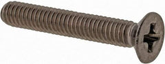 Value Collection - M2.5x0.45 Metric Coarse, 16mm OAL Phillips Drive Machine Screw - Flat Head, Grade 18-8 & A2 Stainless Steel, Uncoated, Without Washer - USA Tool & Supply