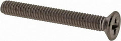 Value Collection - M2.5x0.45 Metric Coarse, 20mm OAL Phillips Drive Machine Screw - Flat Head, Grade 18-8 & A2 Stainless Steel, Uncoated, Without Washer - USA Tool & Supply