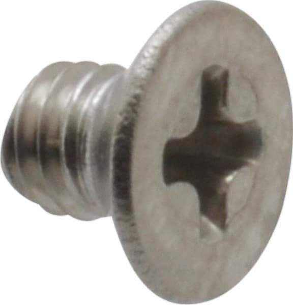 Value Collection - M3x0.50 Metric Coarse, 4mm OAL Phillips Drive Machine Screw - Flat Head, Grade 18-8 & A2 Stainless Steel, Uncoated, Without Washer - USA Tool & Supply