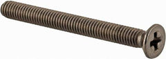 Value Collection - M3x0.50 Metric Coarse, 30mm OAL Phillips Drive Machine Screw - Flat Head, Grade 18-8 & A2 Stainless Steel, Uncoated, Without Washer - USA Tool & Supply