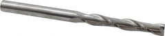 Atrax - 7/16", 3" LOC, 7/16" Shank Diam, 6" OAL, 2 Flute, Solid Carbide Square End Mill - Single End, Uncoated, Spiral Flute, 30° Helix, Centercutting, Right Hand Cut - USA Tool & Supply