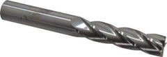 Atrax - 3/4", 3" LOC, 3/4" Shank Diam, 6" OAL, 4 Flute, Solid Carbide Square End Mill - Single End, Uncoated, Spiral Flute, 30° Helix, Centercutting, Right Hand Cut - USA Tool & Supply