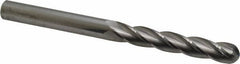 Atrax - 1/2" Diam, 3" LOC, 4 Flute Solid Carbide Ball End Mill - Uncoated, Single End, 6" OAL, 1/2" Shank Diam - USA Tool & Supply