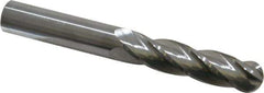 Atrax - 3/4" Diam, 3" LOC, 4 Flute Solid Carbide Ball End Mill - Uncoated, Single End, 6" OAL, 3/4" Shank Diam - USA Tool & Supply