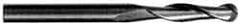 SGS - 5/8" Diam, 2-1/4" LOC, 2 Flute Solid Carbide Ball End Mill - Uncoated, Single End, 5" OAL, 5/8" Shank Diam, Spiral Flute - USA Tool & Supply