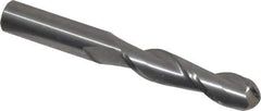 Atrax - 1/2" Diam, 2" LOC, 2 Flute Solid Carbide Ball End Mill - Uncoated, Single End, 4" OAL, 1/2" Shank Diam - USA Tool & Supply