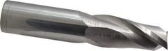 Atrax - 1", 2-1/4" LOC, 1" Shank Diam, 5" OAL, 2 Flute, Solid Carbide Square End Mill - Single End, Uncoated, Spiral Flute, 30° Helix, Centercutting, Right Hand Cut - USA Tool & Supply