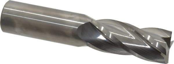 Atrax - 1", 2-1/4" LOC, 1" Shank Diam, 5" OAL, 4 Flute, Solid Carbide Square End Mill - Single End, Uncoated, Spiral Flute, 30° Helix, Centercutting, Right Hand Cut - USA Tool & Supply
