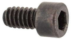 Made in USA - #3-48 UNC Hex Socket Drive, Socket Cap Screw - Alloy Steel, Black Oxide Finish, Fully Threaded, 3/16" Length Under Head - USA Tool & Supply