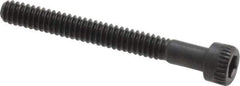 Made in USA - #4-40 UNC Hex Socket Drive, Socket Cap Screw - Alloy Steel, Black Oxide Finish, Partially Threaded, 1" Length Under Head - USA Tool & Supply