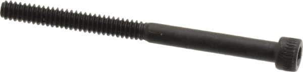 Made in USA - #4-40 UNC Hex Socket Drive, Socket Cap Screw - Alloy Steel, Black Oxide Finish, Partially Threaded, 1-1/2" Length Under Head - USA Tool & Supply
