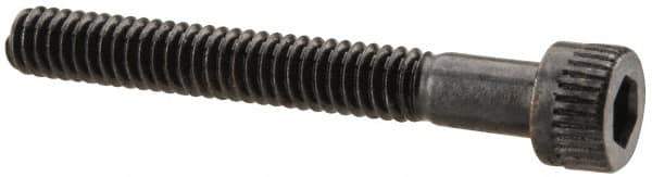 Made in USA - #5-40 UNC Hex Socket Drive, Socket Cap Screw - Alloy Steel, Black Oxide Finish, Partially Threaded, 1" Length Under Head - USA Tool & Supply