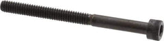 Made in USA - #8-32 UNC Hex Socket Drive, Socket Cap Screw - Alloy Steel, Black Oxide Finish, Partially Threaded, 2" Length Under Head - USA Tool & Supply