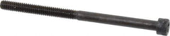 Made in USA - #8-32 UNC Hex Socket Drive, Socket Cap Screw - Alloy Steel, Black Oxide Finish, Partially Threaded, 2-1/2" Length Under Head - USA Tool & Supply