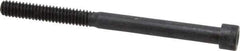 Made in USA - 1/4-20 UNC Hex Socket Drive, Socket Cap Screw - Alloy Steel, Black Oxide Finish, Partially Threaded, 3-1/4" Length Under Head - USA Tool & Supply