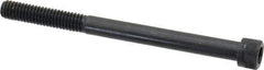 Made in USA - 5/16-18 UNC Hex Socket Drive, Socket Cap Screw - Alloy Steel, Black Oxide Finish, Partially Threaded, 4" Length Under Head - USA Tool & Supply