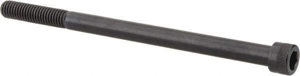 Made in USA - 3/8-16 UNC Hex Socket Drive, Socket Cap Screw - Alloy Steel, Black Oxide Finish, Partially Threaded, 6" Length Under Head - USA Tool & Supply