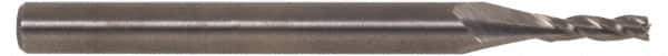 SGS - 31/64", 1" LOC, 1/2" Shank Diam, 3" OAL, 3 Flute, Solid Carbide Square End Mill - Single End, Uncoated, Spiral Flute, 30° Helix, Centercutting, Right Hand Cut, Right Hand Flute, Series 5 - USA Tool & Supply