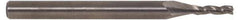 SGS - 15/32", 1" LOC, 1/2" Shank Diam, 3" OAL, 3 Flute, Solid Carbide Square End Mill - Single End, Uncoated, Spiral Flute, 30° Helix, Centercutting, Right Hand Cut, Right Hand Flute, Series 5 - USA Tool & Supply