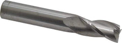 Atrax - 9/16", 1-1/4" LOC, 9/16" Shank Diam, 3-1/2" OAL, 3 Flute, Solid Carbide Square End Mill - Single End, Uncoated, Spiral Flute, 30° Helix, Centercutting, Right Hand Cut - USA Tool & Supply