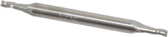 Atrax - 1/16", 1/8" LOC, 1/8" Shank Diam, 1-1/2" OAL, 3 Flute, Solid Carbide Square End Mill - Double End, Uncoated, Spiral Flute, 30° Helix, Centercutting - USA Tool & Supply