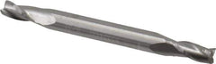 Atrax - 5/32", 5/16" LOC, 3/16" Shank Diam, 2" OAL, 3 Flute, Solid Carbide Square End Mill - Double End, Uncoated, Spiral Flute, 30° Helix, Centercutting - USA Tool & Supply