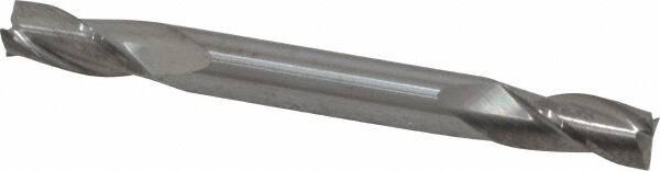 Atrax - 1/4", 1/2" LOC, 1/4" Shank Diam, 2-1/2" OAL, 3 Flute, Solid Carbide Square End Mill - Double End, Uncoated, Spiral Flute, 30° Helix, Centercutting - USA Tool & Supply