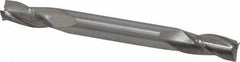 Atrax - 1/4", 1/2" LOC, 1/4" Shank Diam, 2-1/2" OAL, 3 Flute, Solid Carbide Square End Mill - Double End, Uncoated, Spiral Flute, 30° Helix, Centercutting - USA Tool & Supply