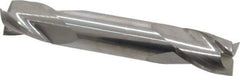 Atrax - 1/2", 5/8" LOC, 1/2" Shank Diam, 3" OAL, 3 Flute, Solid Carbide Square End Mill - Double End, Uncoated, Spiral Flute, 30° Helix, Centercutting - USA Tool & Supply
