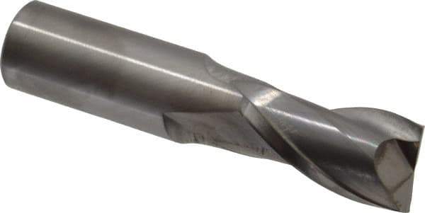 Atrax - 22mm, 38mm LOC, 22mm Shank Diam, 100mm OAL, 2 Flute, Solid Carbide Square End Mill - Single End, Uncoated, Spiral Flute, 30° Helix, Centercutting, Right Hand Cut - USA Tool & Supply