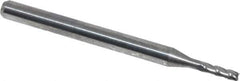 Atrax - 1.5mm, 6mm LOC, 3mm Shank Diam, 38mm OAL, 4 Flute, Solid Carbide Square End Mill - Single End, Uncoated, Spiral Flute, 30° Helix, Centercutting, Right Hand Cut - USA Tool & Supply