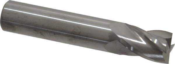 Atrax - 12mm, 16mm LOC, 12mm Shank Diam, 64mm OAL, 4 Flute, Solid Carbide Square End Mill - Single End, Uncoated, Spiral Flute, 30° Helix, Centercutting, Right Hand Cut - USA Tool & Supply