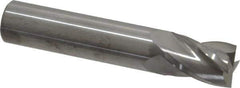 Atrax - 12mm, 16mm LOC, 12mm Shank Diam, 64mm OAL, 4 Flute, Solid Carbide Square End Mill - Single End, Uncoated, Spiral Flute, 30° Helix, Centercutting, Right Hand Cut - USA Tool & Supply