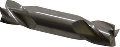 Atrax - 10mm, 12mm LOC, 10mm Shank Diam, 70mm OAL, 4 Flute, Solid Carbide Square End Mill - Double End, Uncoated, Spiral Flute, 30° Helix, Centercutting, Right Hand Cut - USA Tool & Supply