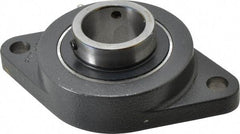 Browning - 1-11/16" ID, 7-1/16" OAL x 4-3/8" OAH 2-Bolt Flange - 5,139 Lb Static Cap, 7,901 Lb Dyn Cap, 5-27/32" Btw Mnt Hole Ctrs, Cast Iron - USA Tool & Supply