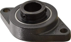 Browning - 1-1/4" ID, 6-1/8" OAL x 3-5/8" OAH 2-Bolt Flange - 3,493 Lb Static Cap, 5,782 Lb Dyn Cap, 5-1/8" Btw Mnt Hole Ctrs, Cast Iron - USA Tool & Supply