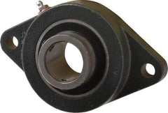 Browning - 1-1/2" ID, 6-3/4" OAL x 4-1/8" OAH 2-Bolt Flange - 4,467 Lb Static Cap, 7,340 Lb Dyn Cap, 5-21/32" Btw Mnt Hole Ctrs, Cast Iron - USA Tool & Supply