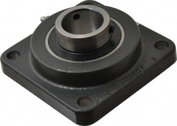 Browning - 1-1/2" ID, 5-1/8" OAL x 5-1/8" OAH 4-Bolt Flange - 4,467 Lb Static Cap, 7,340 Lb Dyn Cap, 4" Btw Mnt Hole Ctrs, Cast Iron - USA Tool & Supply
