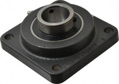 Browning - 1-1/2" ID, 5-1/8" OAL x 5-1/8" OAH 4-Bolt Flange - 4,467 Lb Static Cap, 7,340 Lb Dyn Cap, 4" Btw Mnt Hole Ctrs, Cast Iron - USA Tool & Supply