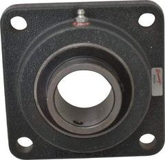 Browning - 1-15/16" ID, 5-5/8" OAL x 5-5/8" OAH 4-Bolt Flange - 5,216 Lb Static Cap, 7,889 Lb Dyn Cap, 4-3/8" Btw Mnt Hole Ctrs, Cast Iron - USA Tool & Supply